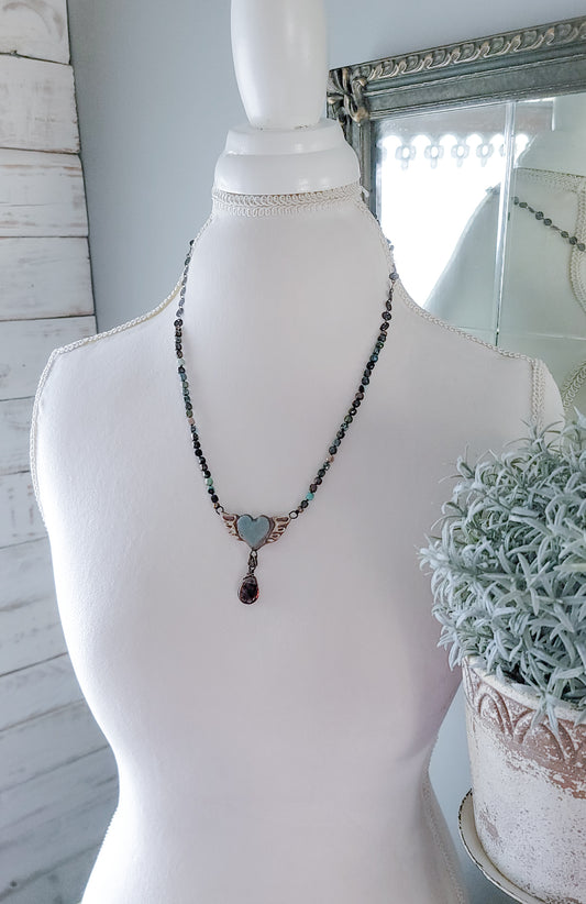 Knotted Turquoise Gemstone Necklace, Nicki Lynn Jewelry 