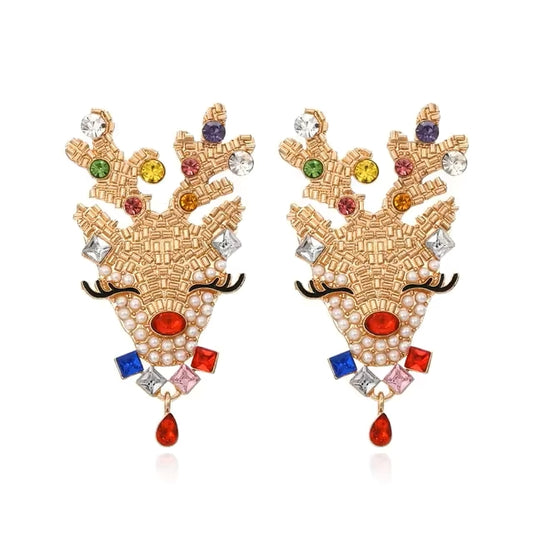 Reindeer Girl Holiday Earrings, Nicki Lynn Jewelry 